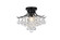 Toureg Three Light Flush Mount in Black and Clear (173|V8000F16BKRC)