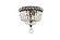 Tranquil Two Light Flush Mount in Black and Clear (173|V2528F8BKRC)