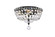 Tranquil Four Light Flush Mount in Black and Clear (173|V2528F12BKRC)