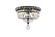 Tranquil Four Light Flush Mount in Black and Clear (173|V2528F10BKRC)