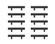 Dior Bar Pull Multipack (set of 10) in Matte Black (173|PL4023MB10PK)