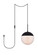 Eclipse One Light Plug in Pendant in Black and Frosted White (173|LDPG6032BK)