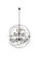 Cordelia 24 Light Pendant in black (173|LD8801D60BK) Cordelia 24 Light Pendant in black (173|LD8801D60BK)