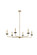 Cohen Six Light Pendant in Black And Brass (173|LD812D42BRK)