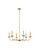 Cohen Six Light Pendant in Brass (173|LD812D30BR)