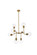 Hanson Eight Light Pendant in Brass (173|LD7039D36BR)