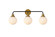 Hanson Three Light Bath in Black and Brass (173|LD7034W28BRB)