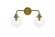 Hanson Two Light Bath in Brass and Clear Shade (173|LD7033W19BR)