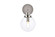 Hanson One Light Bath in polished Nickel and Clear Shade (173|LD7031W8PN)