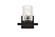 Cassie One Light Bath in Black and Clear Shade (173|LD7025W7BK)