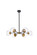 Briggs Six Light Pendant in black (173|LD644D30BRK)