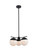 Eclipse Three Light Pendant in Black and frosted white (173|LD6128BK)