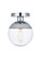 Eclipse One Light Flush Mount in Chrome and Clear (173|LD6053C)
