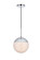 Eclipse One Light Pendant in Chrome and frosted white (173|LD6034C)