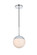 Eclipse One Light Pendant in Chrome and frosted white (173|LD6028C)