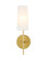 Mel One Light Wall Sconce in Brass and White shade (173|LD6004W5BR)