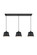 Nota Three Light Pendant in black (173|LD4057D40BK)