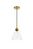 Mera One Light Pendant in Brass and Clear (173|LD2501BR)