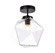 Lawrence One Light Flush Mount in Black and Clear (173|LD2346BK)