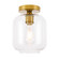 Collier One Light Flush Mount in Brass and Clear glass (173|LD2270BR)