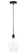 Gene One Light Pendant in Black and Clear glass (173|LD2260BK)