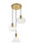DESTRY Three Light Pendant in Brass and Clear (173|LD2247BR)