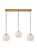 BAXTER Three Light Pendant in Brass and frosted white (173|LD2237BR)