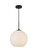 BAXTER One Light Pendant in Black and frosted white (173|LD2225BK)