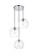 BAXTER Three Light Pendant in Chrome and Clear (173|LD2214C)