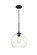 BAXTER One Light Pendant in Black and Clear (173|LD2212BK)