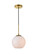 BAXTER One Light Pendant in Brass (173|LD2207BR)