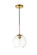 BAXTER One Light Pendant in Brass and Clear (173|LD2206BR)