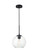 BAXTER One Light Pendant in Black and Clear (173|LD2206BK)