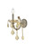 Maria Theresa One Light Wall Sconce in Golden Teak (173|2800W1GTGTRC)