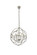 Geneva Four Light Pendant in Polished nickel (173|1130D17PNRC)