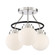 Elle Three Light Semi Flush Mount in Polished Nickel (43|D232MSFPN)