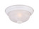 Decorative Flushmount Three Light Flushmount in White (43|1257LWHAL)