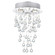 Rain Drop Three Light Flush Mount in Chrome (401|6601C12C)