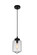 Glass One Light Mini Pendant in Black (401|5570P7CClear)