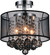 Radiant Three Light Flush Mount in Chrome (401|5062C12CSmokeB)