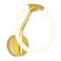 Hoops LED Wall Sconce in Satin Gold (401|1273W101602)