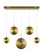 Ovni LED Island/Pool Table Chandelier in Brass (401|1204P435625)