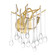 Anita Two Light Wall Sconce in Gold Leaf (401|1094W102620)