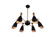 Rolin 12 Light Chandelier in Matte Black & Satin Gold (401|1016P436129)