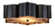 Grand Lotus Two Light Flush Mount in Satin Black /Contemporary Gold (142|99990060)