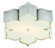 Grand Two Light Flush Mount in Contemporary Silver Leaf (142|99990042)