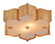 Grand Lotus Two Light Flush Mount in Antique Gold Leaf/Faux Alabaster (142|99990010)