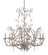 Crystal Bud Eight Light Chandelier in Silver Granello (142|9975)