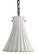 Jazz One Light Pendant in White Crackle/Satin Black (142|9901)