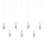 Glace Seven Light Pendant in White/Antique Brass/Silver (142|90001072)